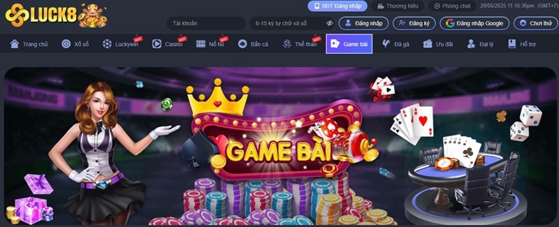 Khám phá sản phẩm game bài đổi thưởng tại Luck8