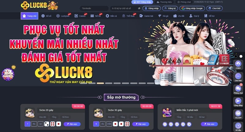 Thông tin tổng quan về trang cá cược trực tuyến uy tín Luck8